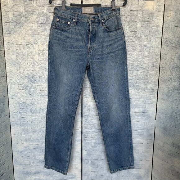 Everlane Denim - Everlane The 90s Cheeky Sz 25 Medium Wash Organic Cotton Button Fly